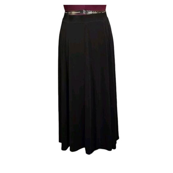 Soft Surroundings Women's Black Maxi Skirt Pull-on Viscose Long A-Line Flaw Sz? - Picture 1 of 7